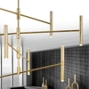 Metalowa lampa sufitowa LIVI 0181 industrialna pręty sticks pająk złoty
