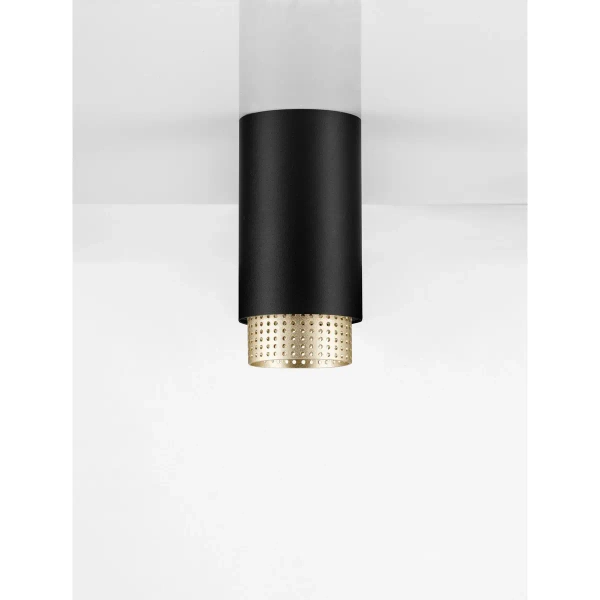 Tuba lampa sufitowa TORVILA LE45616 do sypialni czarny złoty