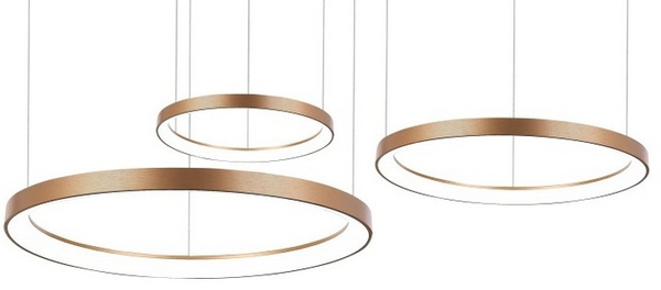 Lampa ledowa wisząca Agnes AZ5026 38+58+78 120W zmienna barwa złota