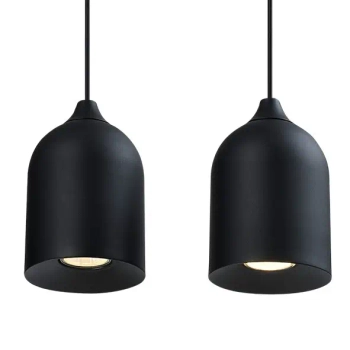 Podwójna wisząca lampa Nilo LP-0110/2L BK nad stół czarny