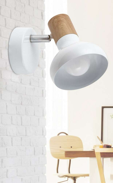 Kinkiet LAMPA ścienna HOLLY 5943 Rabalux skandynawska OPRAWA reflektorek drewno biały