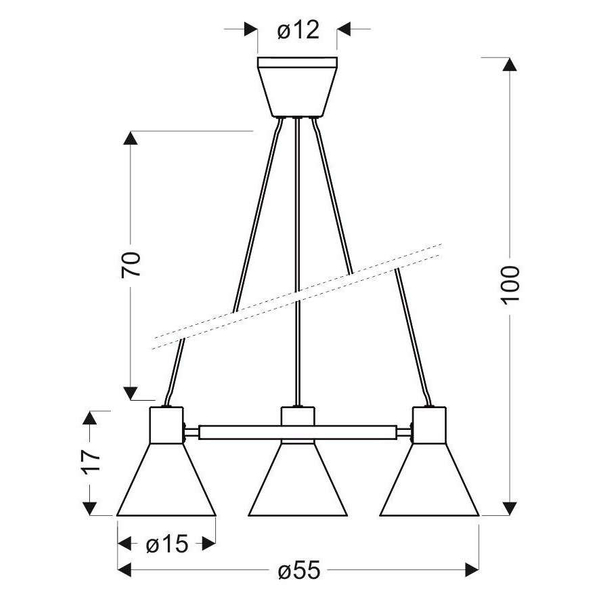 Lampa wisząca MORE 33-71156 metalowa zwis industrialny okrąg ring czarny