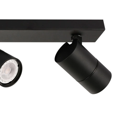 Plafon LAMPA sufitowa LACONI SPL-2813-3B-BL Italux metalowa OPRAWA regulowane reflektorki na listwie czarne