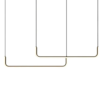 Nowoczesny żyrandol Nikon LWNN LED 36W 3000K nad stół czarny