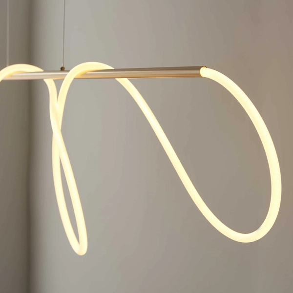 Zwisowa lampa Attalea 97629 Endon LED 43W 3000K wąż świetlny złota