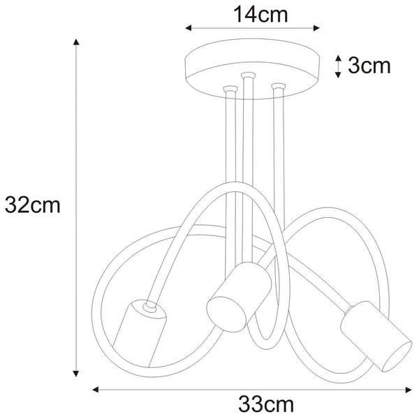 LAMPA sufitowa K-4518 Kaja metalowa OPRAWA loftowa plafon do pokoju dziecięcego sticks różowy