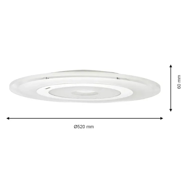 Zdalnie sterowana lampa sufitowa VOLTA ML107 LED 36W 4000K biały
