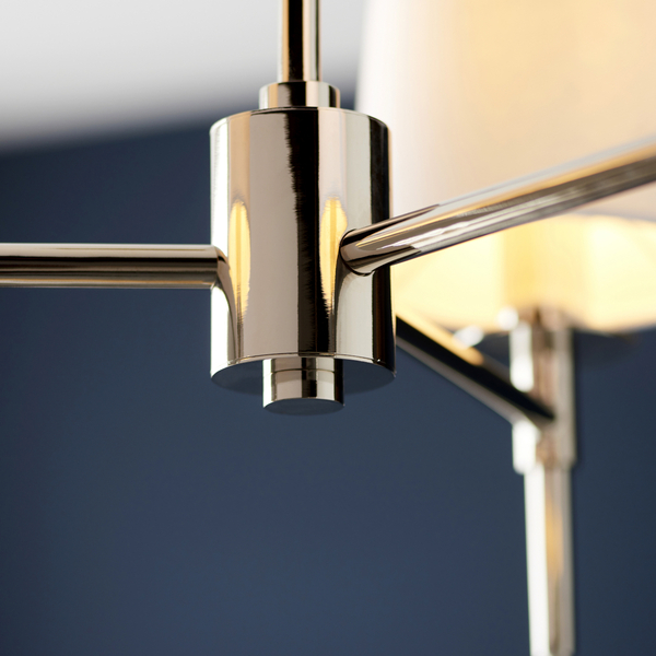 Wisząca lampa abażurowa L&-199455 Light& hampton biała nikiel