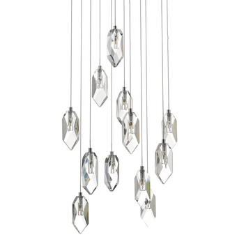 Lampa wisząca z kryształkami Crystal CRY1250 Dar Lighting przezroczysta srebrna