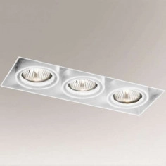 Podtynkowa LAMPA sufitowa OMURA 7310 Shilo prostokątna OPRAWA wpuszczana regulowana metalowy wpust biały