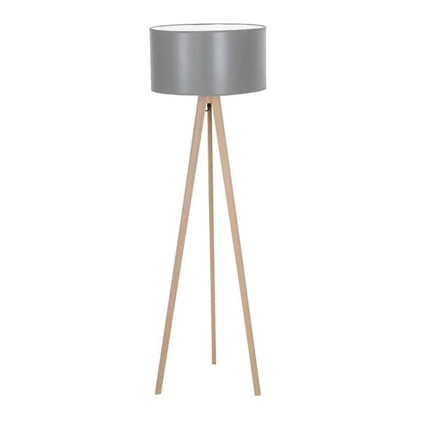 Stojąca lampa na trójnogu Tripod Wood AZ3013+AZ3015 drewniany szary