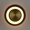 Kinkiet ścienny DONUT ST-5072W złoty dymiony metalowy szklany LED 6W na korytarz