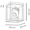Sufitowa LAMPA skandynawska ROY 5222174 Spotlight reflektorowa OPRAWA drewaniana klatka kostka cube dąb olejowany biała