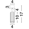 Regulowana lampa sufitowa SELMORA LE45639 czarna