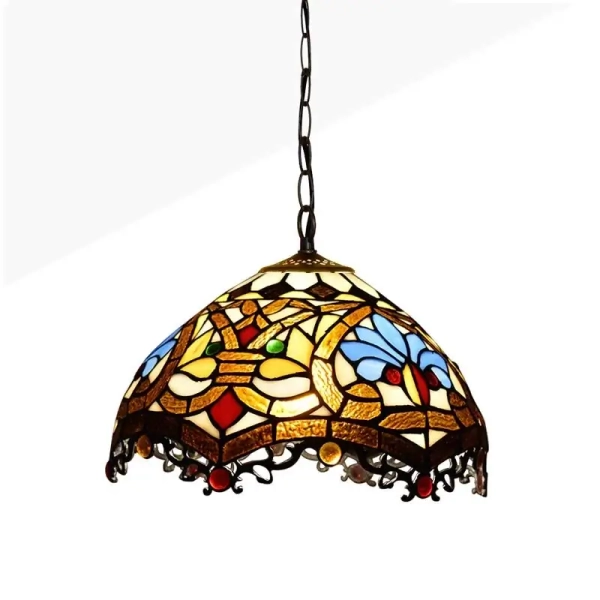 Lampa witrażowa wisząca tiffany Capolavoro ABR-LW-CAPO3 szklana kolorowa