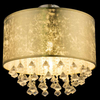 Plafon LAMPA sufitowa AMY 15187D3 Globo okrągła OPRAWA abażurowa z kryształkami glamour crystal złota przezroczysta