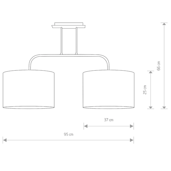 Okrągła lampa wisząca do sypialni Alice 6817 Nowodvorski podwójna szara
