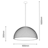 Wisząca lampa nad stół Gandra 5024 Shilo salonowa kopuła czarna