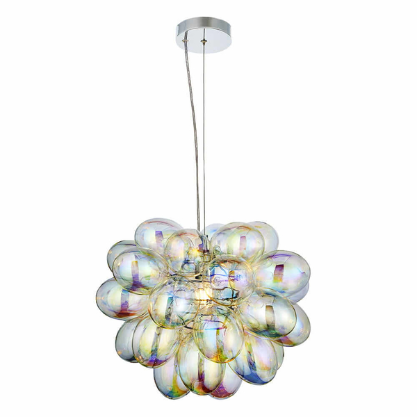 Wisząca lampa sypialniana Infinity 80123 Endon bańki chrom kolorowa