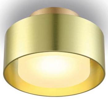 Okrągły plafon Braket 322901104 Elkim LED 6W 3000K metalowa do salonu złoty