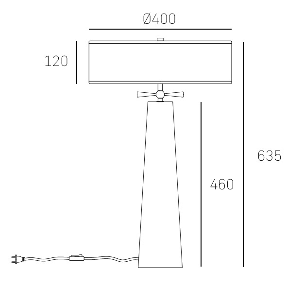 Biurkowa lampka Bow T02107BK Cosmolight marmur na biurko biały