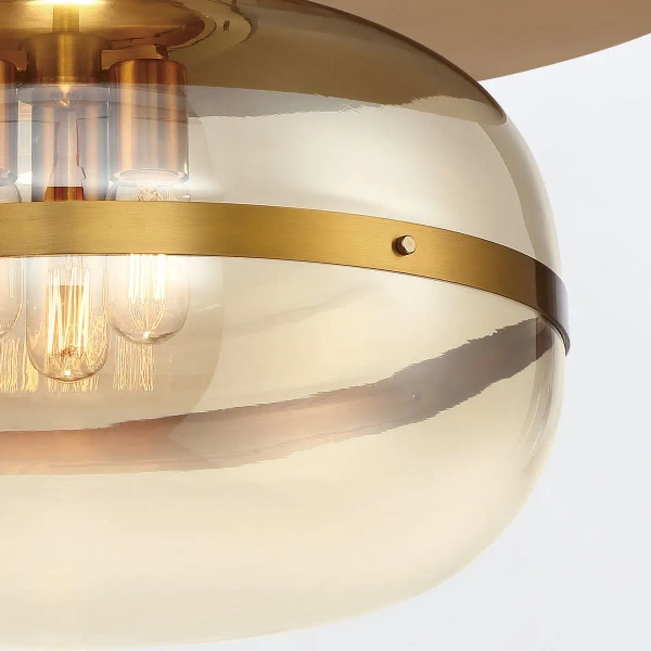 Retro lampa sufitowa Nottingham QN-NOTTINGHAM-F-L-AB szklana mosiądz