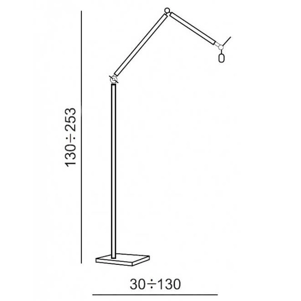 Salonowa lampa podłogowa Zyta z regulacją czarna szara