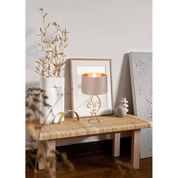 Stołowa lampa Mary R51221044 RL Light face miedziana beżowa