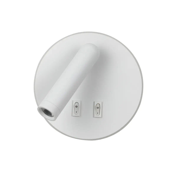 Okrągła ścienna lampa Furla WL-53742-1-WH LED 8W 3000K z regulacją biała
