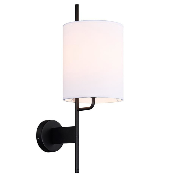 Ścienna lampa TOKYO 50401137 metalowa kinkiet abażurowy biały czarny