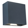 Elewacyjna LAMPA zewnętrzna GEMINI BEAMS 5104005118 Lutec metalowa OPRAWA kinkiet LED 10W 4000K kwadratowy IP54 szary