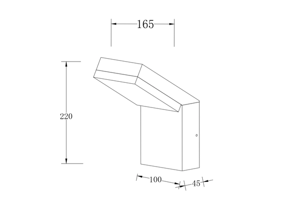 Ścienna lampa zewnętrzna Paso O595WL-L12B3K Maytoni LED 12W 3000K IP54 czarna