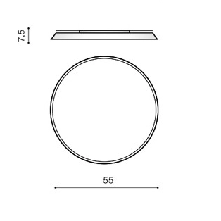 Nowoczesny plafon salonowy Cortona LED 50W okrągły szary