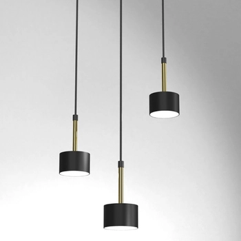 Metalowa lampa wisząca ARENA pokojowy zwis czarna kaskada