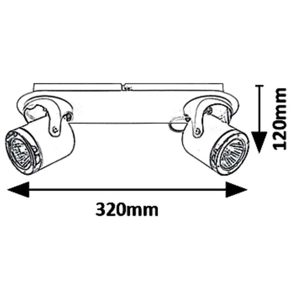 Sufitowa LAMPA regulowana APRIL 5034 Rabalux metalowa OPRAWA reflektorki miętowe chrom