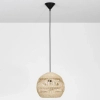 Rattanowa lampa wisząca REYNOSA LE42945 kulista beżowa czarna