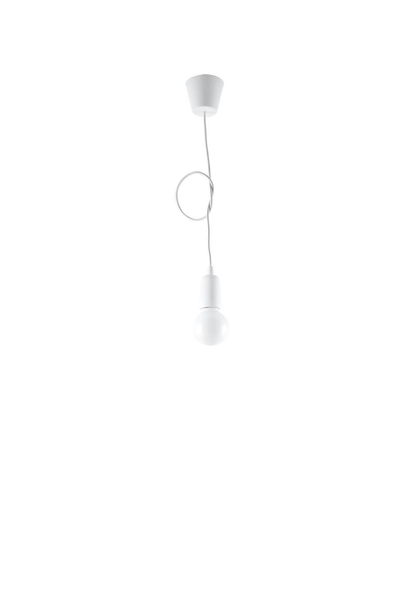 LAMPA wisząca SL.0569 industrialna OPRAWKA zwis na żarówkę biały
