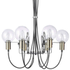 Żyrandol LAMPA wisząca GIANNI MD16096-6B Italux metalowa OPRAWA zwis szklane kule balls przezroczyste