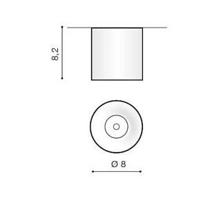 Minimalistyczna lampa sufitowa Mane LED 10W 3000-4000K downlight czarny