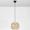 Rattanowa lampa wisząca REYNOSA LE42945 kulista beżowa czarna outlet