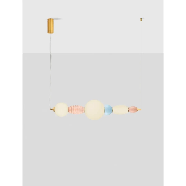 Ceramiczna lampa wisząca LAVERZO LE45228 LED 28W 3000K biala niebieska