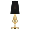 Klasyczna lampa stołowa Queen MT-8046-18 black gold Step z abażurem czarna złota