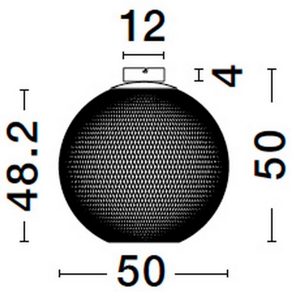 Lampa sufitowa okrągła RITA LE44254 LED 23W 3000K druciak czarna