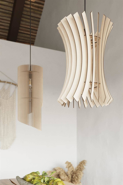 Ekologiczna lampa wisząca SL.0642 sypialniany zwis drewno