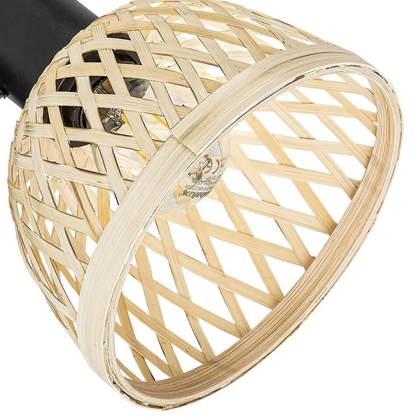 Kinkiet z włącznikiem Rattan 3133 ścienna lampa z regulacją brązowa