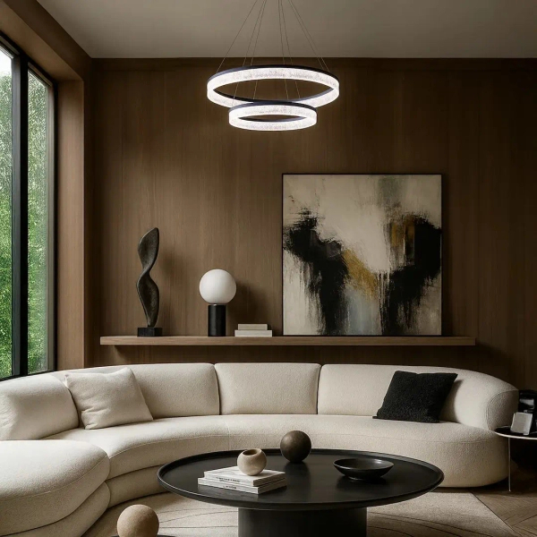 Podwójny ring zwisająca lampa Gala ML2243 LED 54W 4000K srebrny