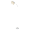 Łukowa lampa podłogowa Daron 5239 do sypialni metalowa biała OUTLET