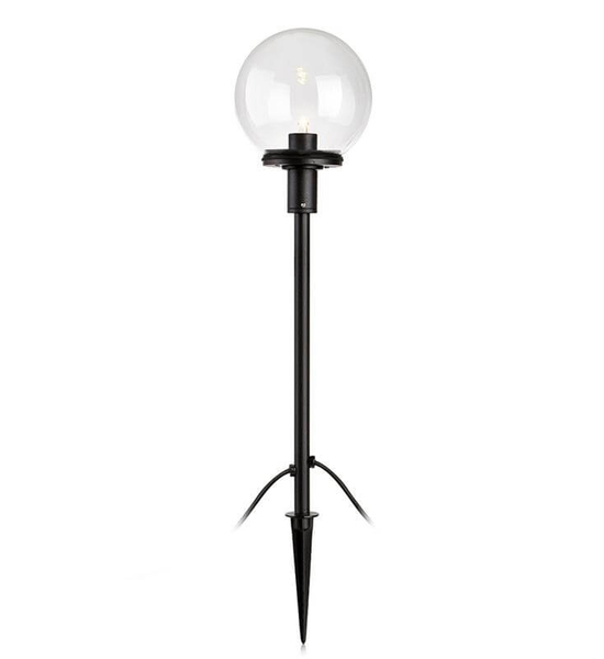 Ogrodowa lampa szklana Garden LED 3W 3000K czarna przezroczysta