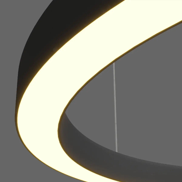 Salonowa lampa wisząca Aurum M PL0116-90-CCT-BK LED 38W CCT ring czarny