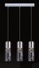 Glamour LAMPA wisząca CORDELL MDM1835-3 Italux szklana OPRAWA z kryształkami ZWIS tuby chrom przezroczyste
